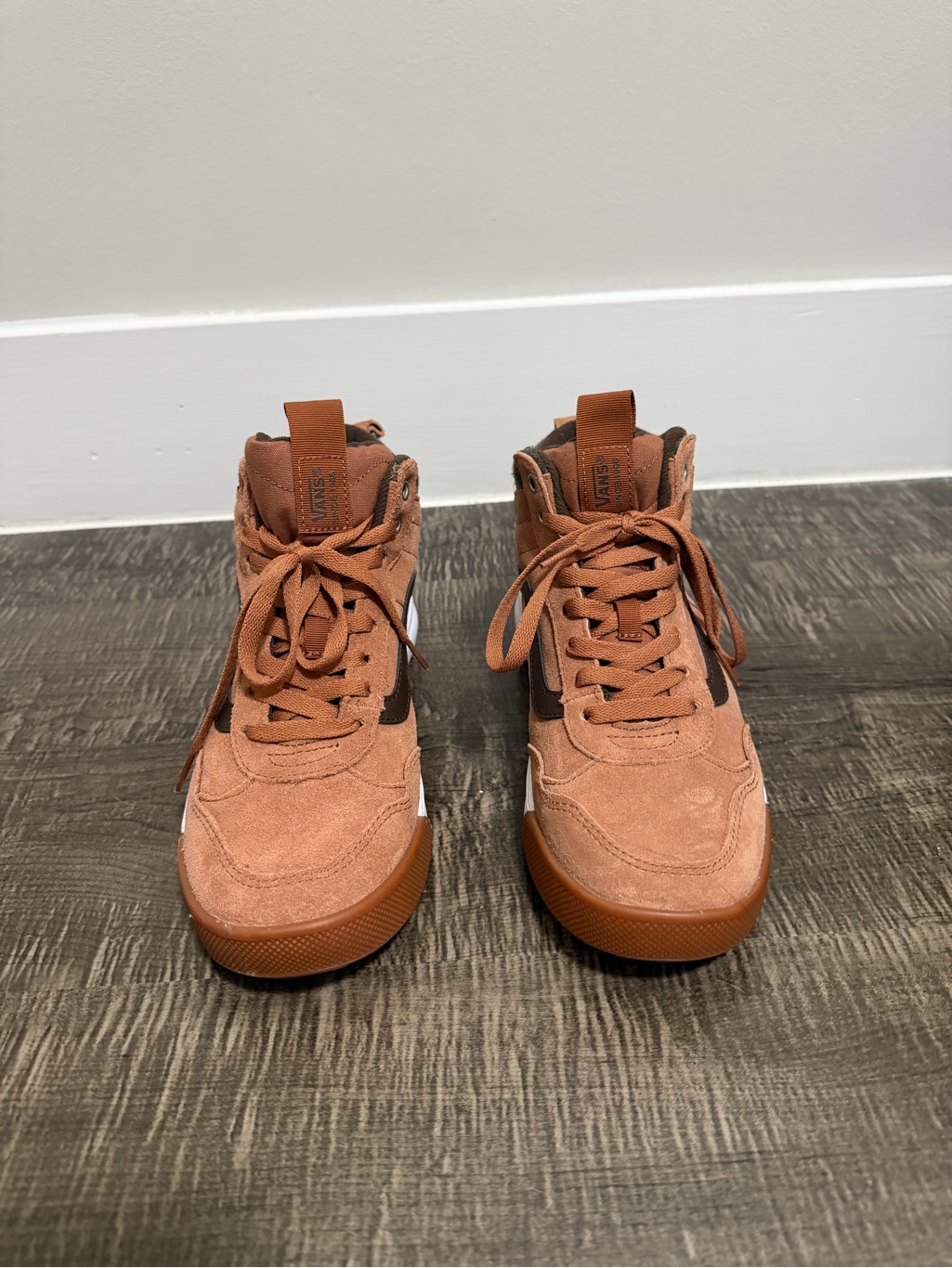 Vans High-Top Suede Sneakers In Burnt Orange